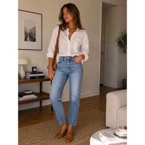 Pilcro Anthropologie Light Wash Distressed Skinny Jeans Women’s Size 28